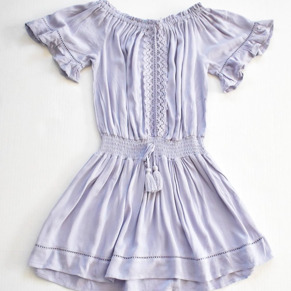 Ocean Drive Lilac Purple Off the Shoulder Dress Size S Beach Vacation Summer